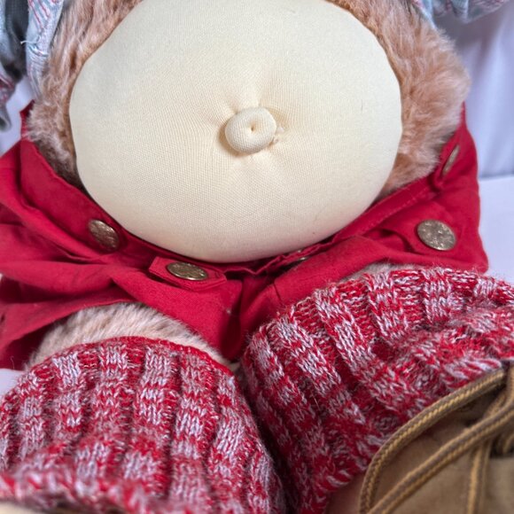 VTG 1980s DUDLEY FURSKINS‎ CABBAGE PATCH STUFFED TEDDY BEAR PLUSH XAVIER ROBERTS - Picture 3 of 13